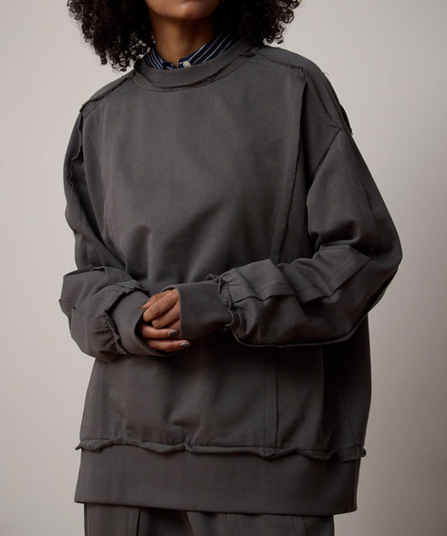 カットオフスウェットトップス