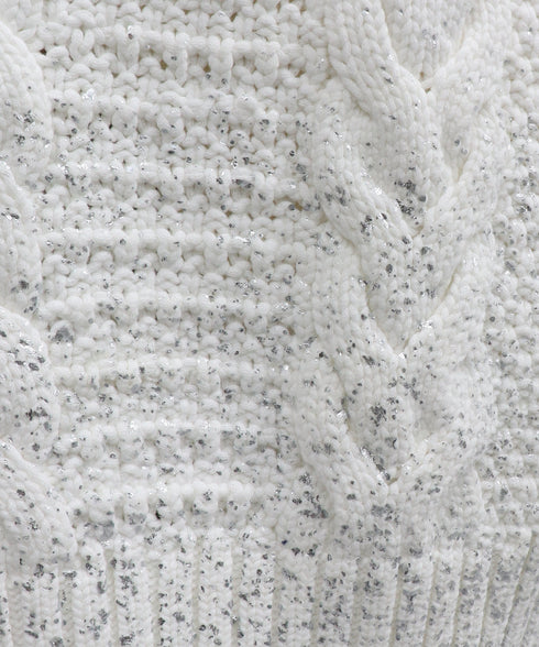 箔プリントニットベスト