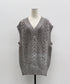 箔プリントニットベスト