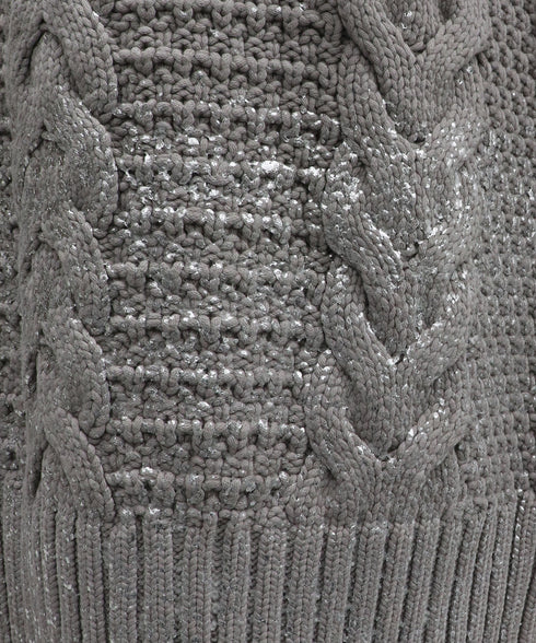 箔プリントニットベスト