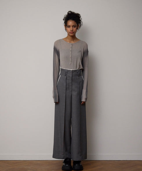 【2025.11 NEW IN】スプレープリント針抜きリブニット