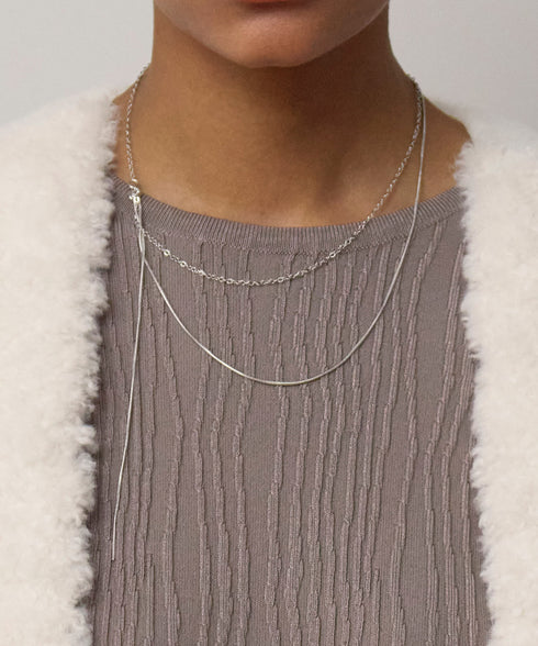 ドレープチェーン2連ネックレス