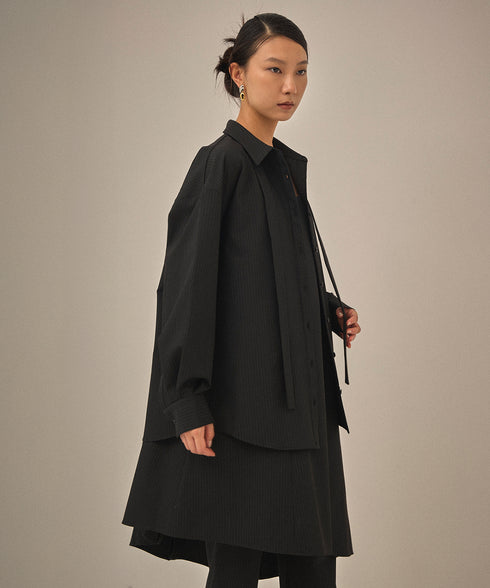 【12.8 InstaLIVE Pickup】ピンストライプ オーバーシャツ