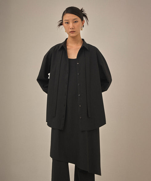 【12.8 InstaLIVE Pickup】ピンストライプ オーバーシャツ