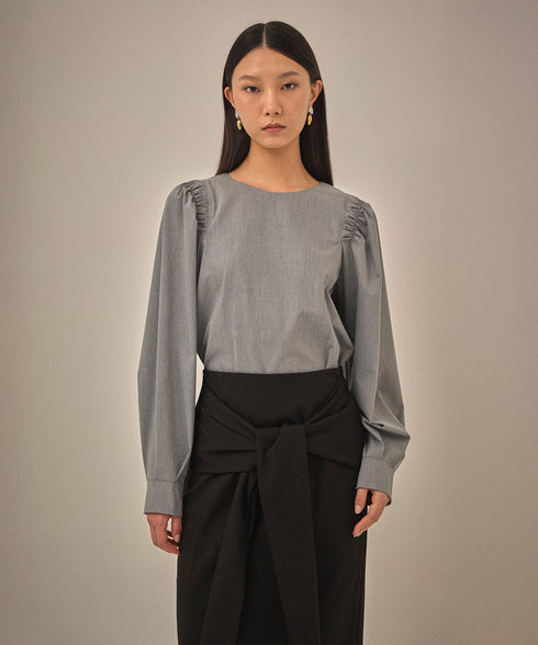 ショルダーギャザー ブラウス