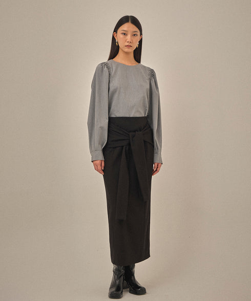 ショルダーギャザー ブラウス