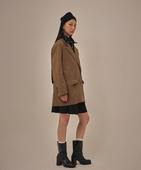 メランジカルゼテーラードジャケット(チェーンなし)