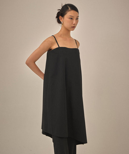 【12.8 InstaLIVE Pickup】ピンストライプ アシンメトリーキャミソール