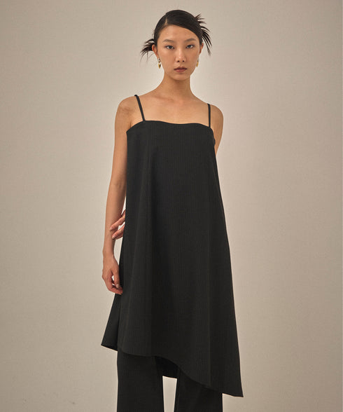 【12.8 InstaLIVE Pickup】ピンストライプ アシンメトリーキャミソール