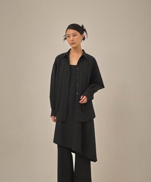 【12.8 InstaLIVE Pickup】ピンストライプ アシンメトリーキャミソール