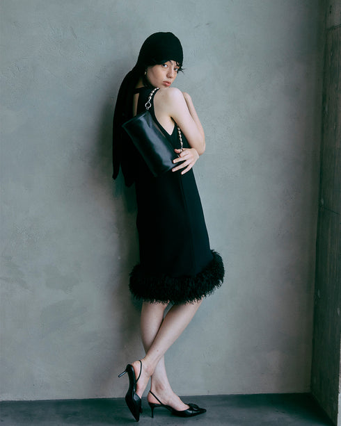 ファートリムニットワンピース