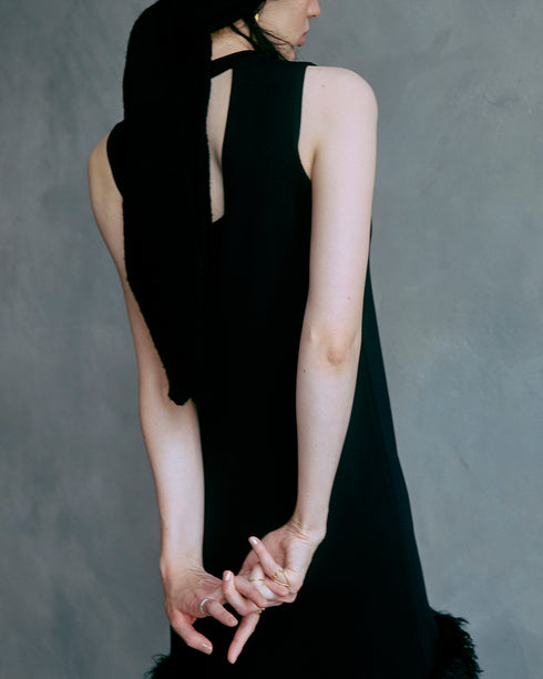 ファートリムニットワンピース