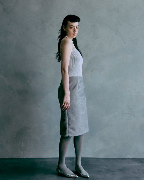 ファースカートキャミドレス