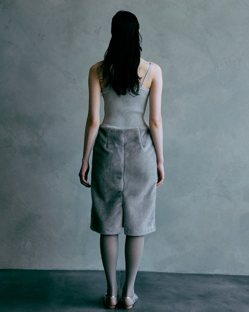 ファースカートキャミドレス