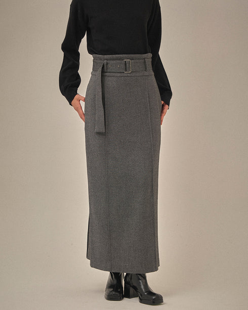 【2025.11 NEW IN】 ベルテッド ストレート スカート