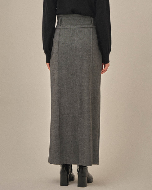 【2025.11 NEW IN】 ベルテッド ストレート スカート