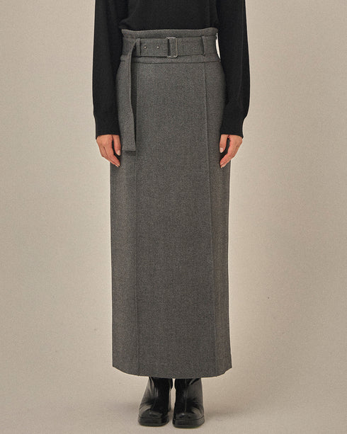 【2025.11 NEW IN】 ベルテッド ストレート スカート