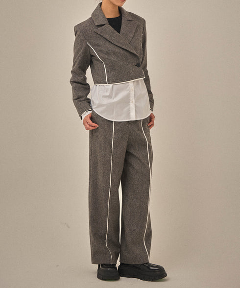 アウトラインパンツ