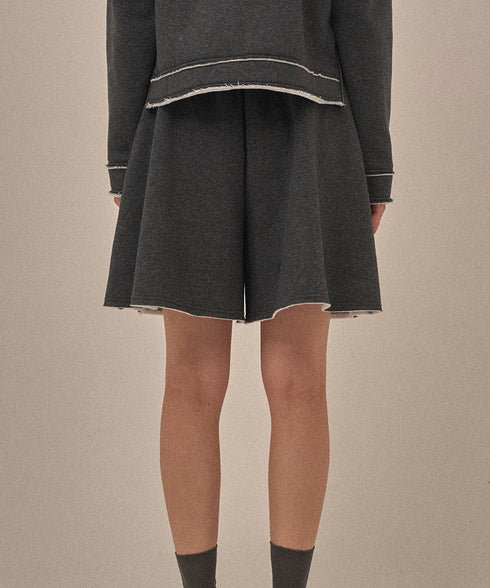 【2025.12 NEW IN】裏起毛裏毛フレアショーパン