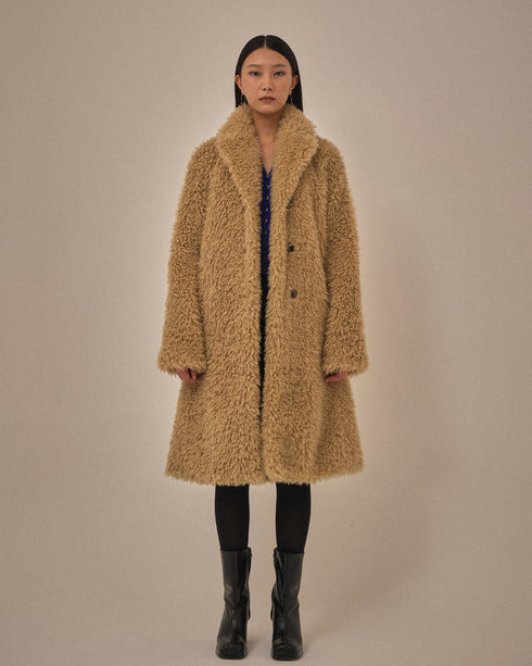 【2025.11 NEW IN】チベットラムフェイクファーコート