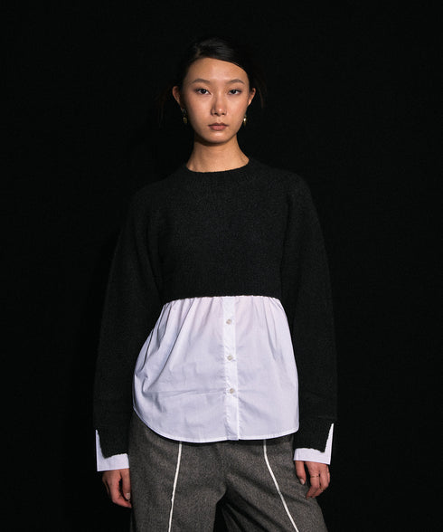 【2025.12 NEW IN】レイヤードヘム ニットトップ