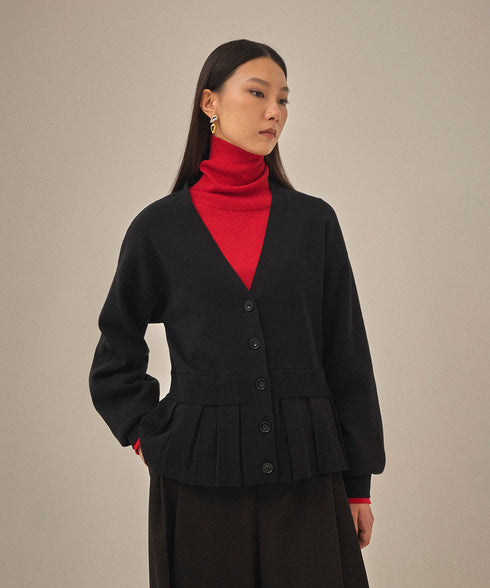 ワイドネックハイニット