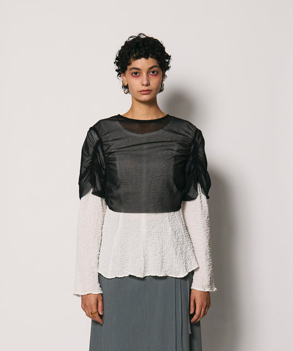 レイヤードルックブラウス