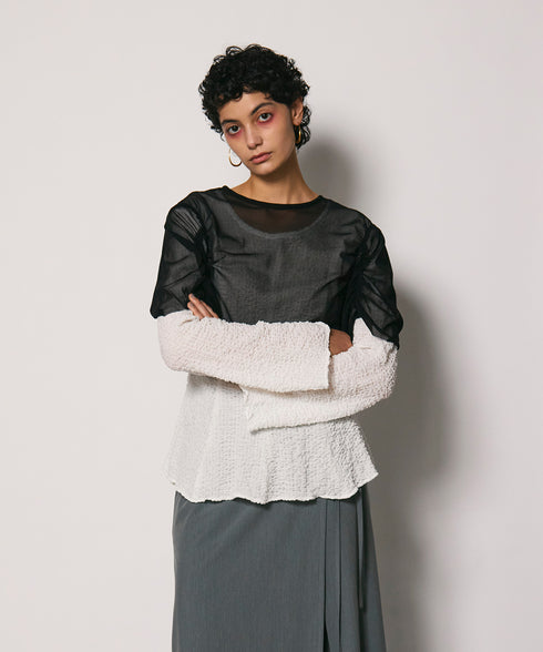 レイヤードルックブラウス