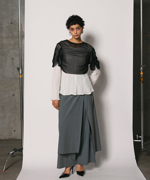 レイヤードルックブラウス