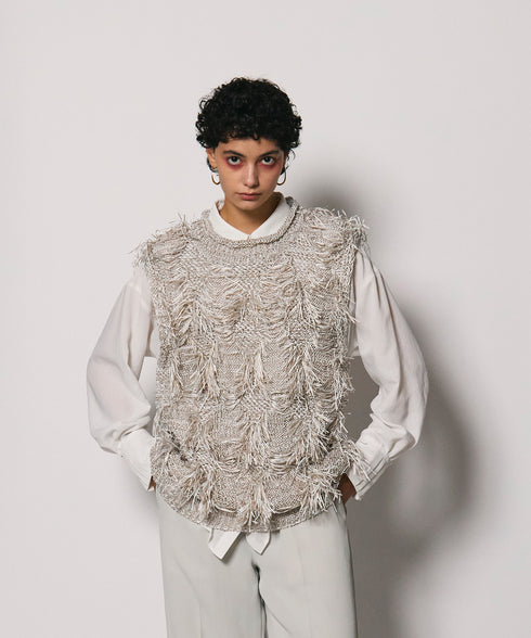 サマーヤーンフリンジベスト