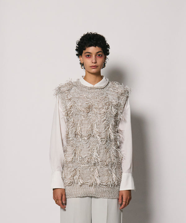 サマーヤーンフリンジベスト