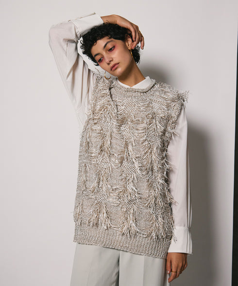 サマーヤーンフリンジベスト