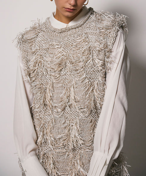 サマーヤーンフリンジベスト