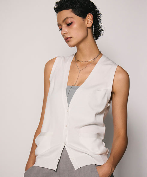 アメリカンスリーブニットジレ