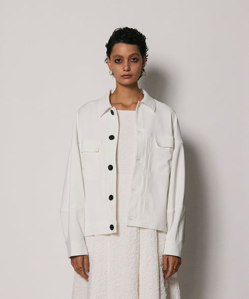 フォルムシャツジャケット(無地)