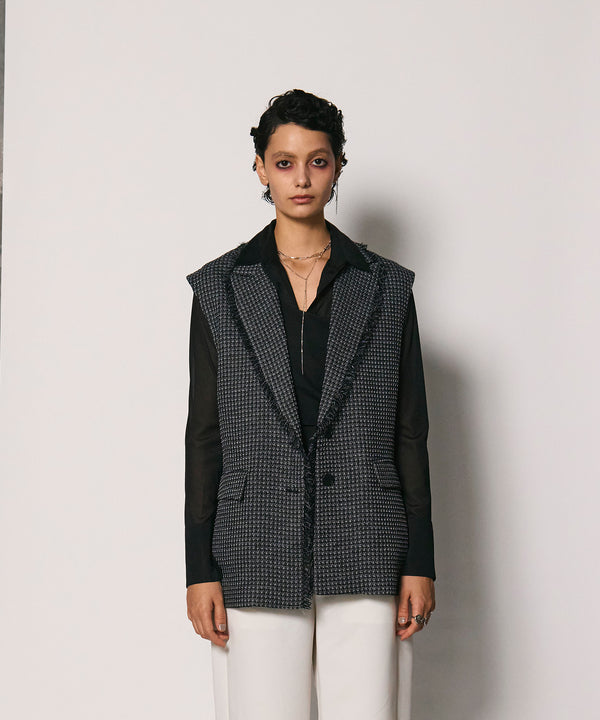 ツィードテーラードジレ