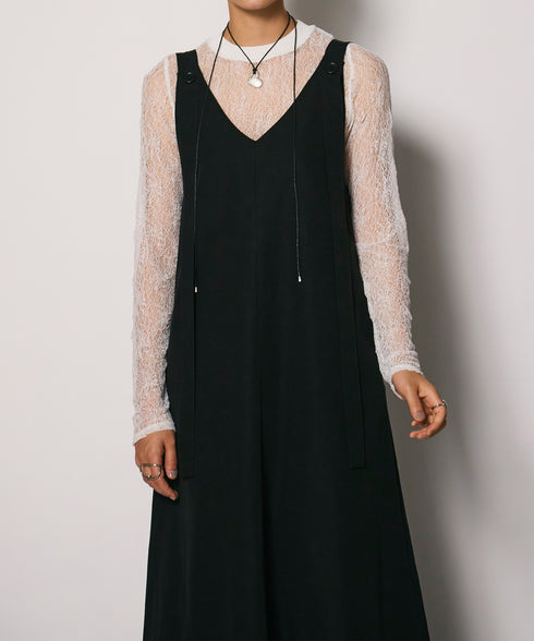 ロングストラップドレス