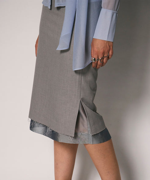 4WAYダブルレイヤードスカート