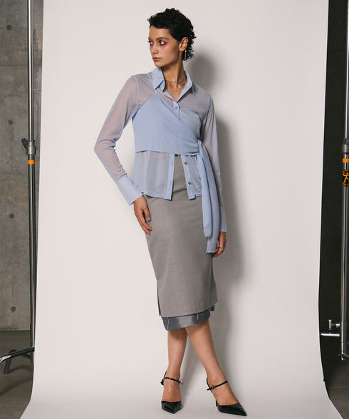 4WAYダブルレイヤードスカート