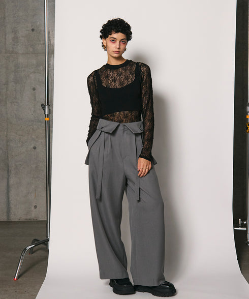 2WAYハイウエストパンツ