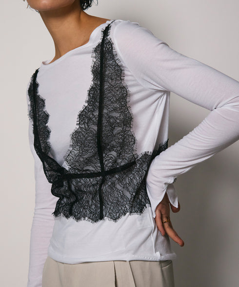 レイヤードルックレースTee