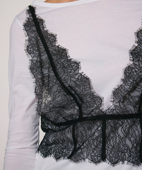 レイヤードルックレースTee