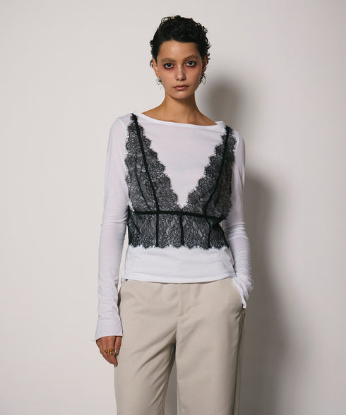 レイヤードルックレースTee