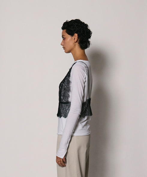 レイヤードルックレースTee