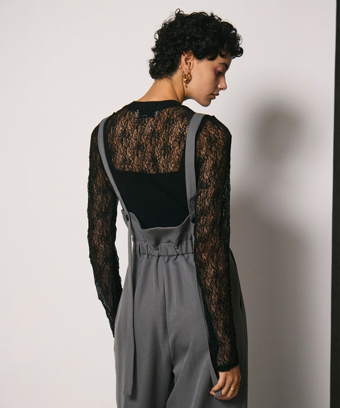 レイヤードレースニット