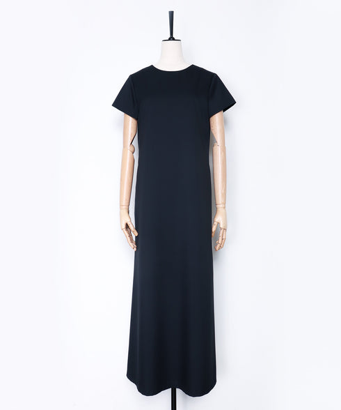 2WAY チビ袖ロングフレアーワンピース