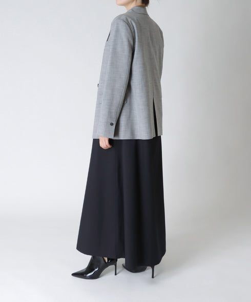 2WAY チビ袖ロングフレアーワンピース