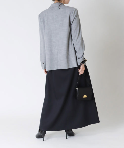 2WAY チビ袖ロングフレアーワンピース