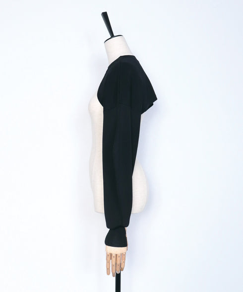 2WAYコクーンスリーブショートニット