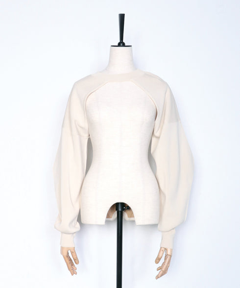 2WAYコクーンスリーブショートニット